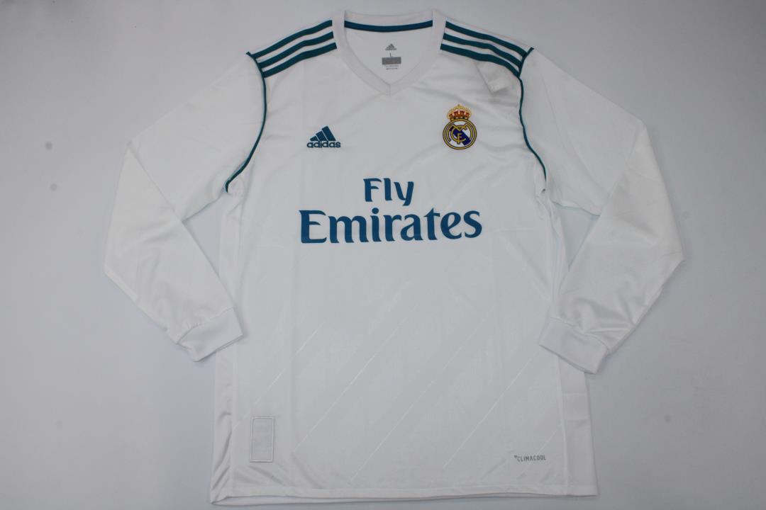 AAA Quality Real Madrid 17/18 Home Long Soccer Jersey